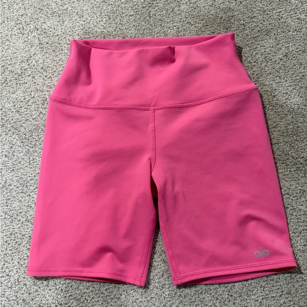 ALO Yoga Women's Bright Pink Bike Shorts